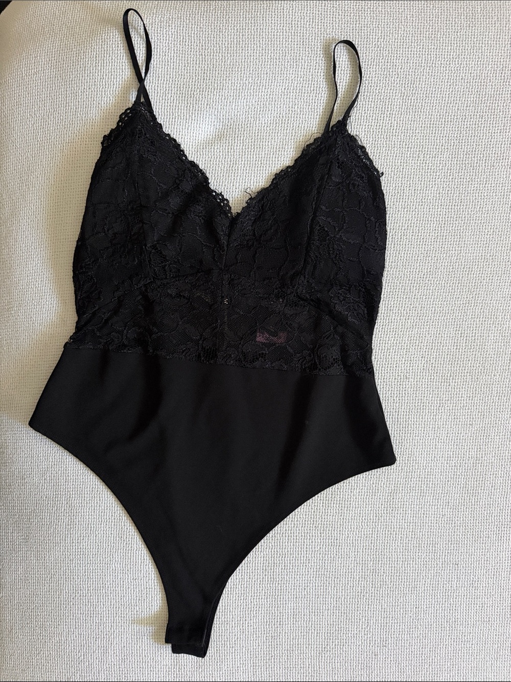 Black Lace V-Neck Bodysuit Camisole